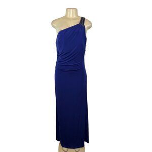 Laundry Women’s Royal Blue Gown With Beaded Asymmetrical Torso Size 10 - New